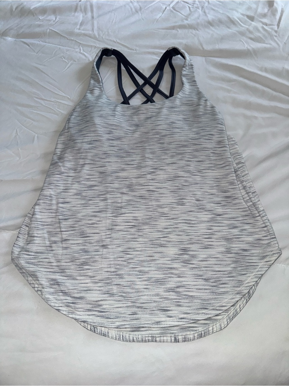 lululemon Free to be Serene Tank - Tiger Space Dye Black White / Deep Coal